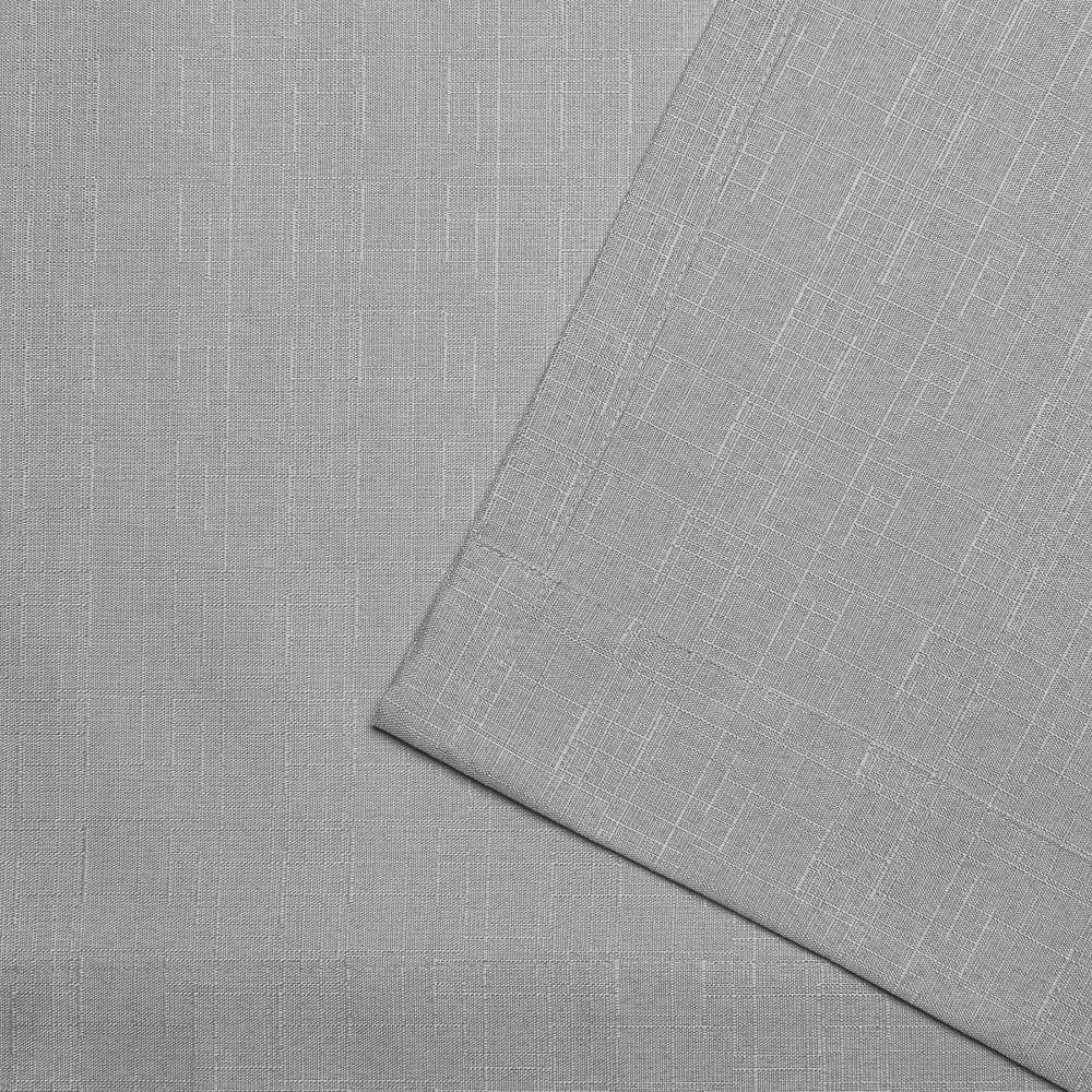 Set of 2 (63"x54") Loha Linen Grommet Top Light Filtering Curtain Panel Dove Gray - Exclusive Home: Modern Polyester