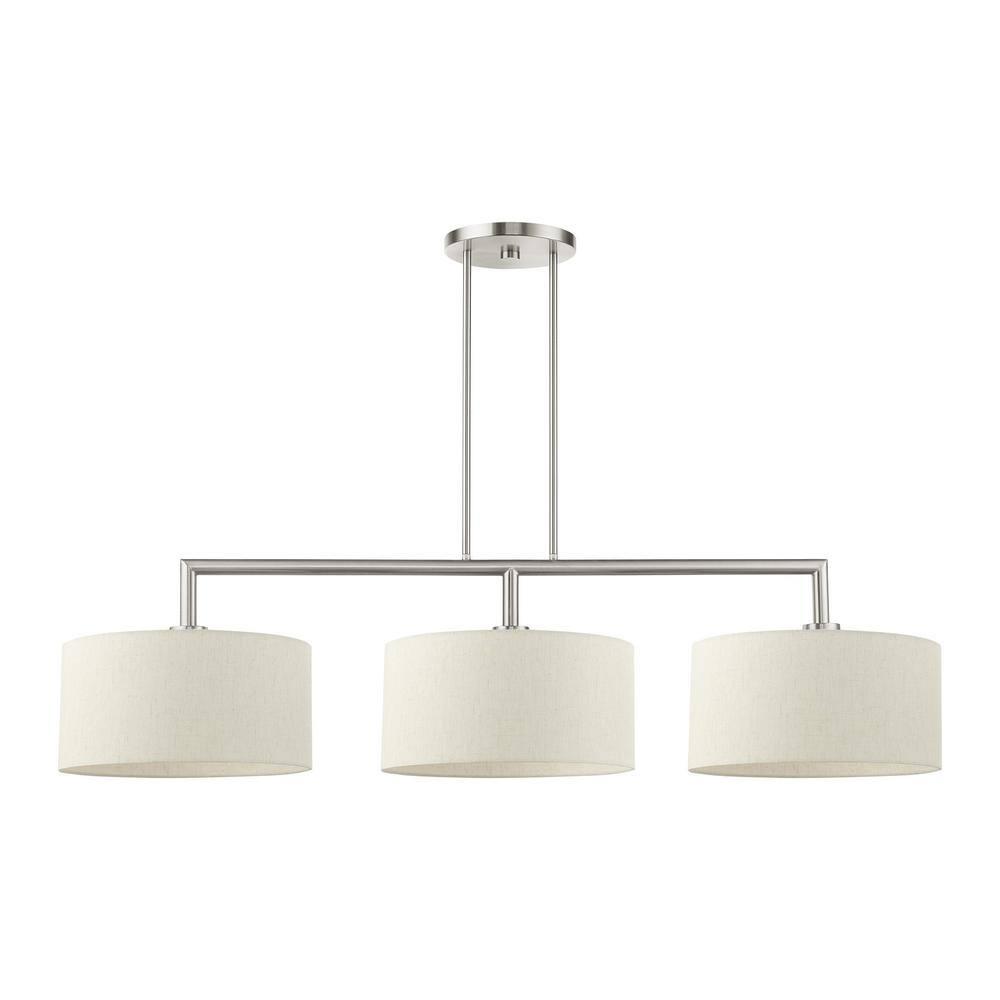 Livex Lighting Meridian 3 - Light Chandelier in  Brushed Nickel