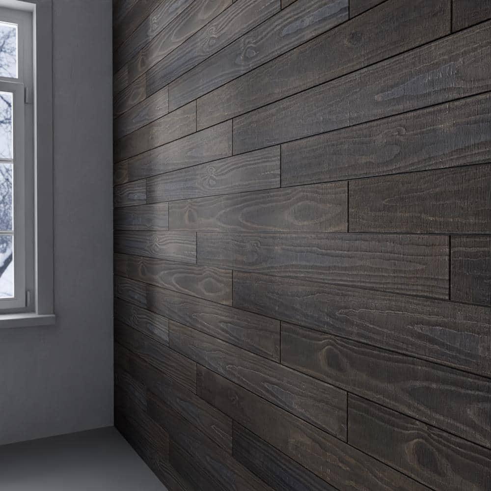 Thermo-Treated 1/4 in. x 5 in. x 4 ft. Barn Wood Wall Planks (10 sq. ft. 6-Pack)