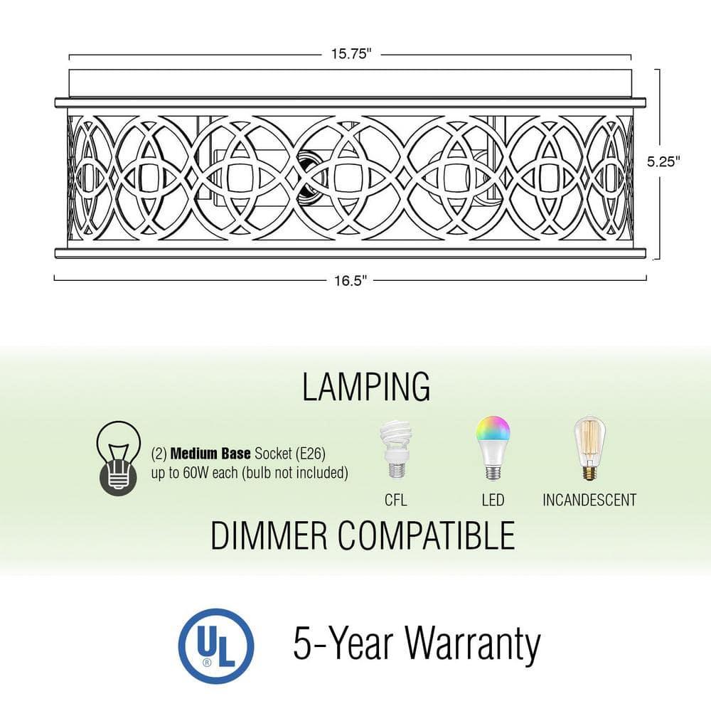 Kira Home Blythe 17" 3-Light Rustic Farmhouse Flush Mount Ceiling Light + Metal Cage Drum Shade, Antique White Finish