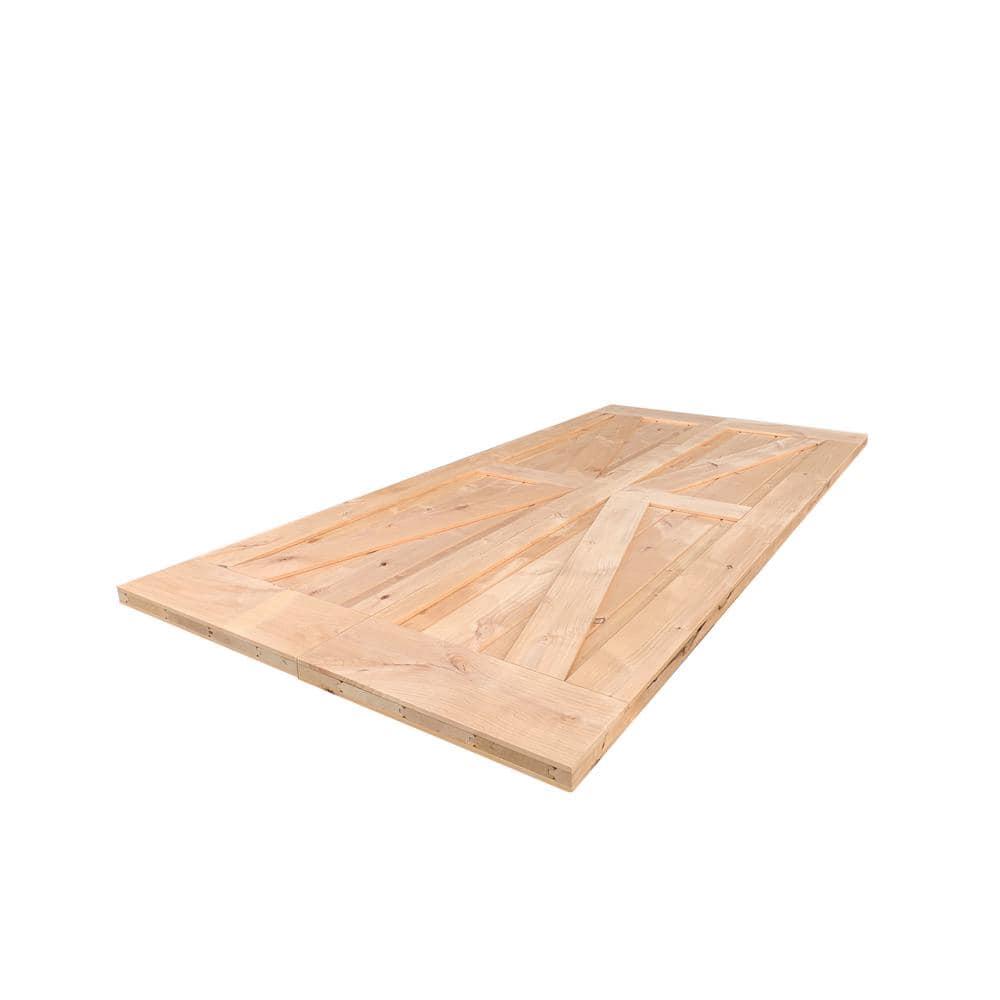 Lubann Paneled Solid Alder Wood Bifold Biparting Barn Door Slab