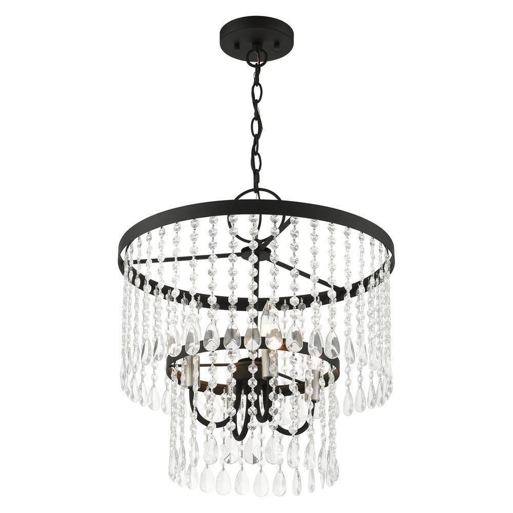 Livex Lighting Elizabeth 4 - Light Pendant in  Black