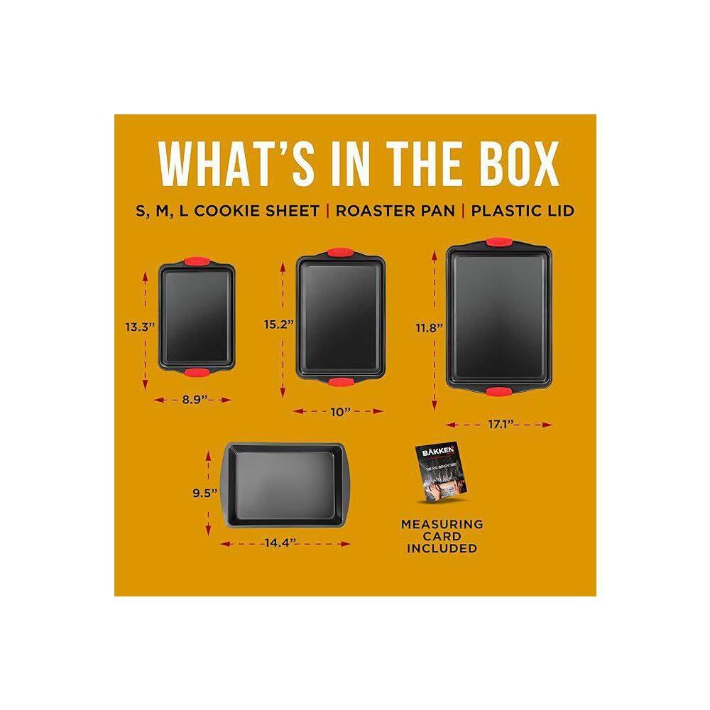 Lifemaster Lifemaster Non-Stick Steel 5 Piece Baking Sheet Set