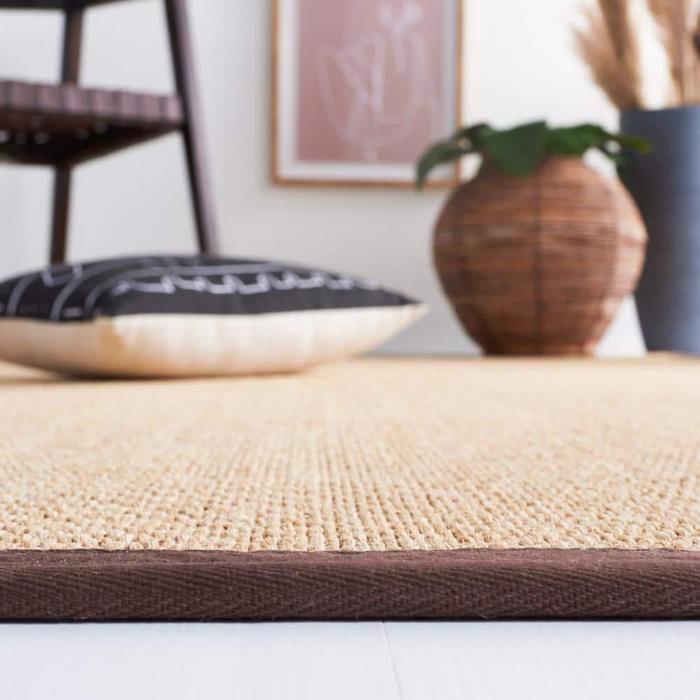 Natural Fiber NF141 Power Loomed Indoor Accent Rug - Maize/Brown - 2'x3' - Safavieh.