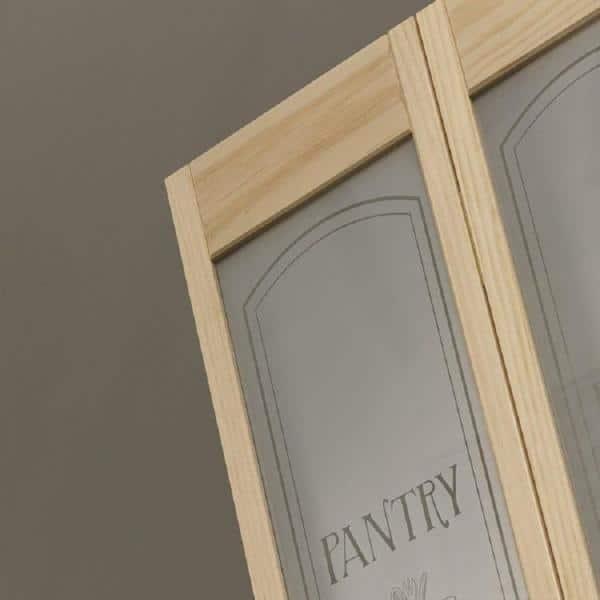 LTL Home Products 80'' Solid Wood Glass Unfinished Bi-Fold Door