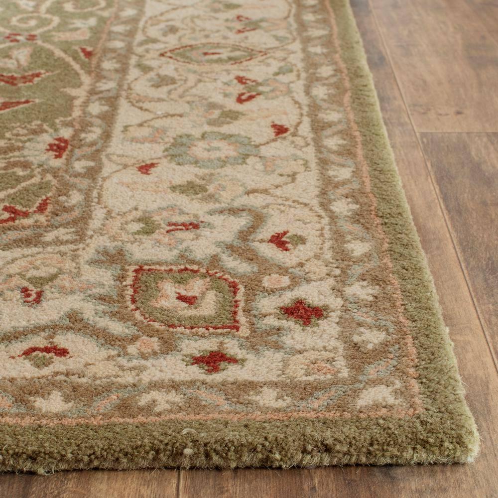 SAFAVIEH Antiquity Lilibeth Traditional Floral Wool Area Rug, Sage, 3' x 5'