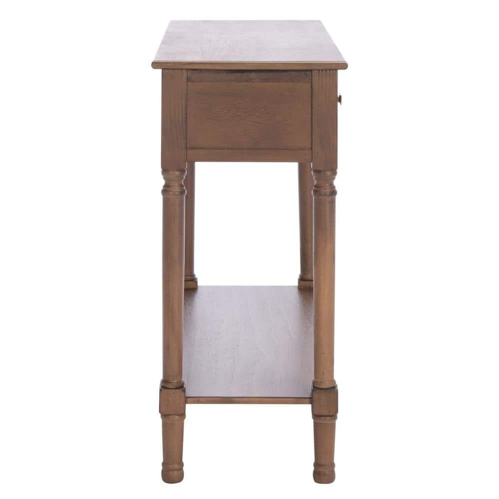 Halton 2 Drawer Console Table - Brown - Safavieh