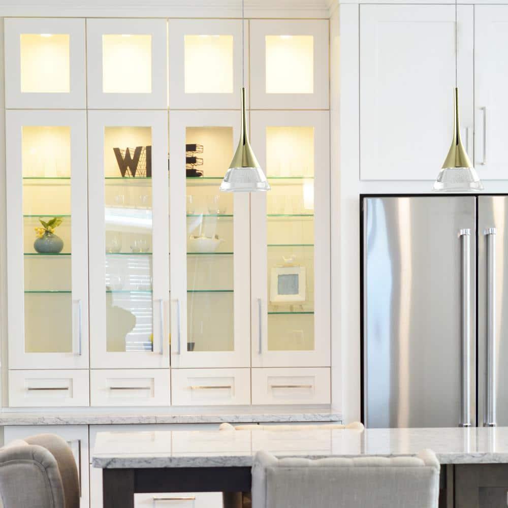 Amalfi 4.75-in Integrated LED Height Adjustable ETL Certified Pendant Light with Cone Shade