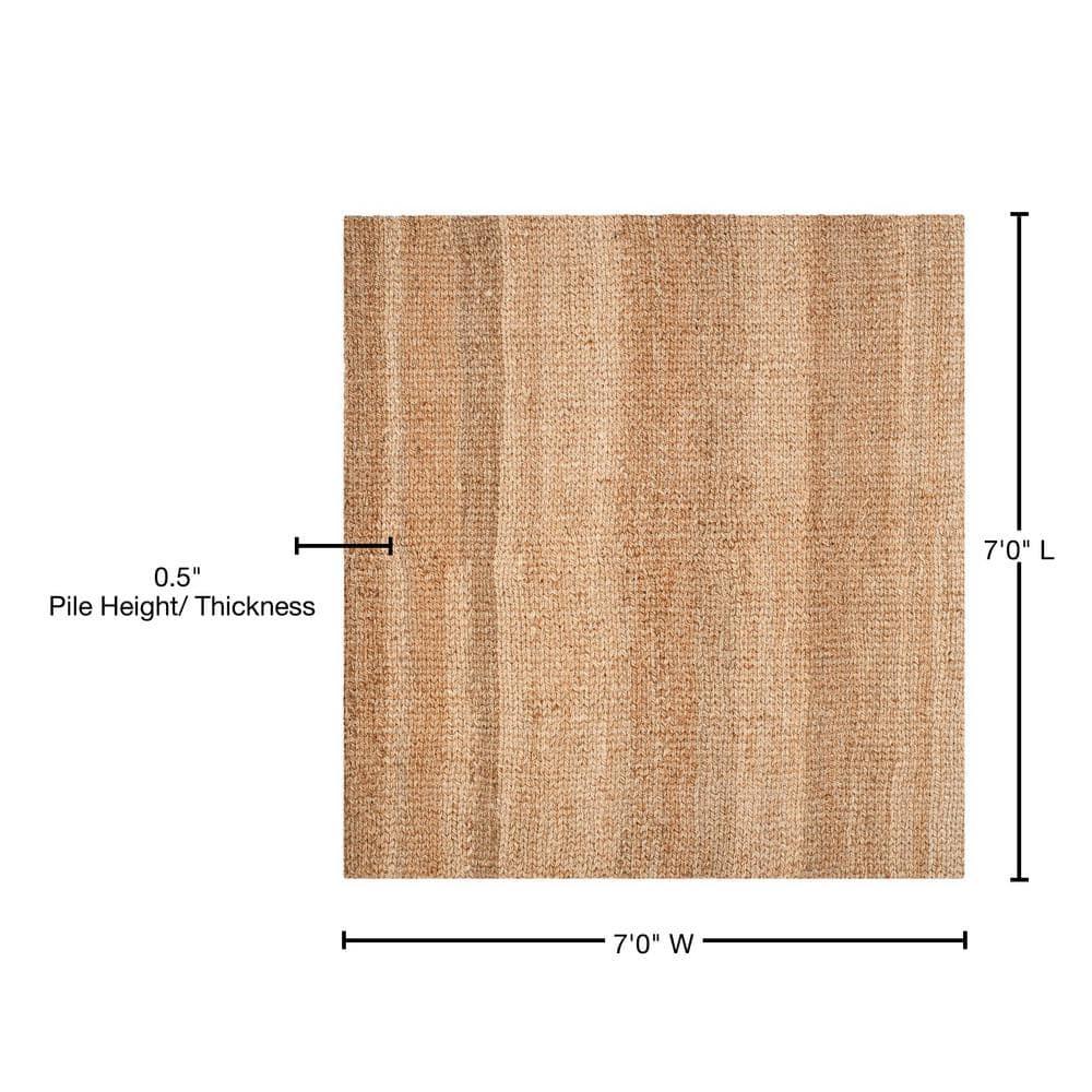 Natural Fiber NF732 Hand Woven Indoor Area Rug - Natural - 7'x7' - Safavieh.