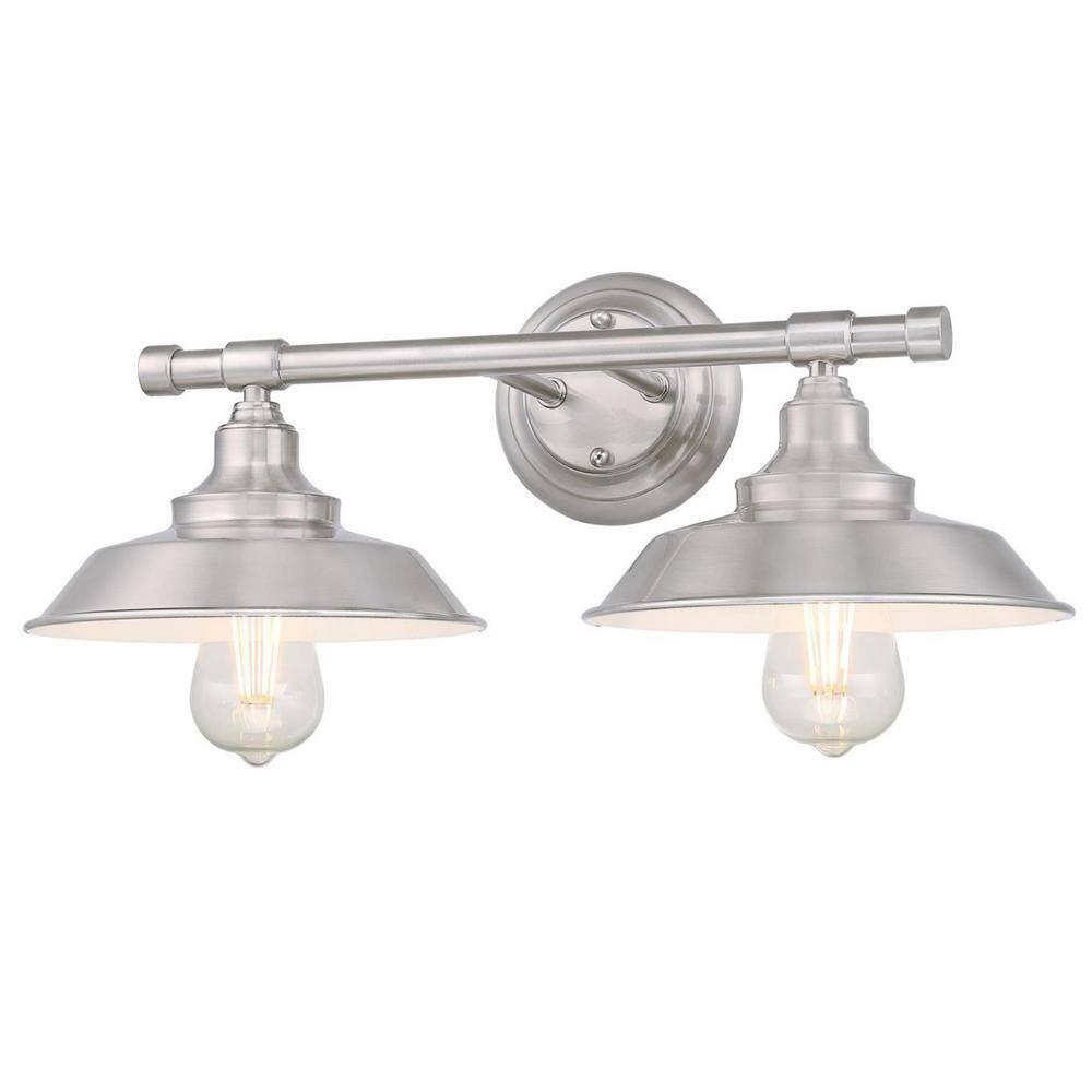 Westinghouse Lighting  Iron Hill Two-Light Indoor Wall Fixture 2-Light - Brushed Nickel