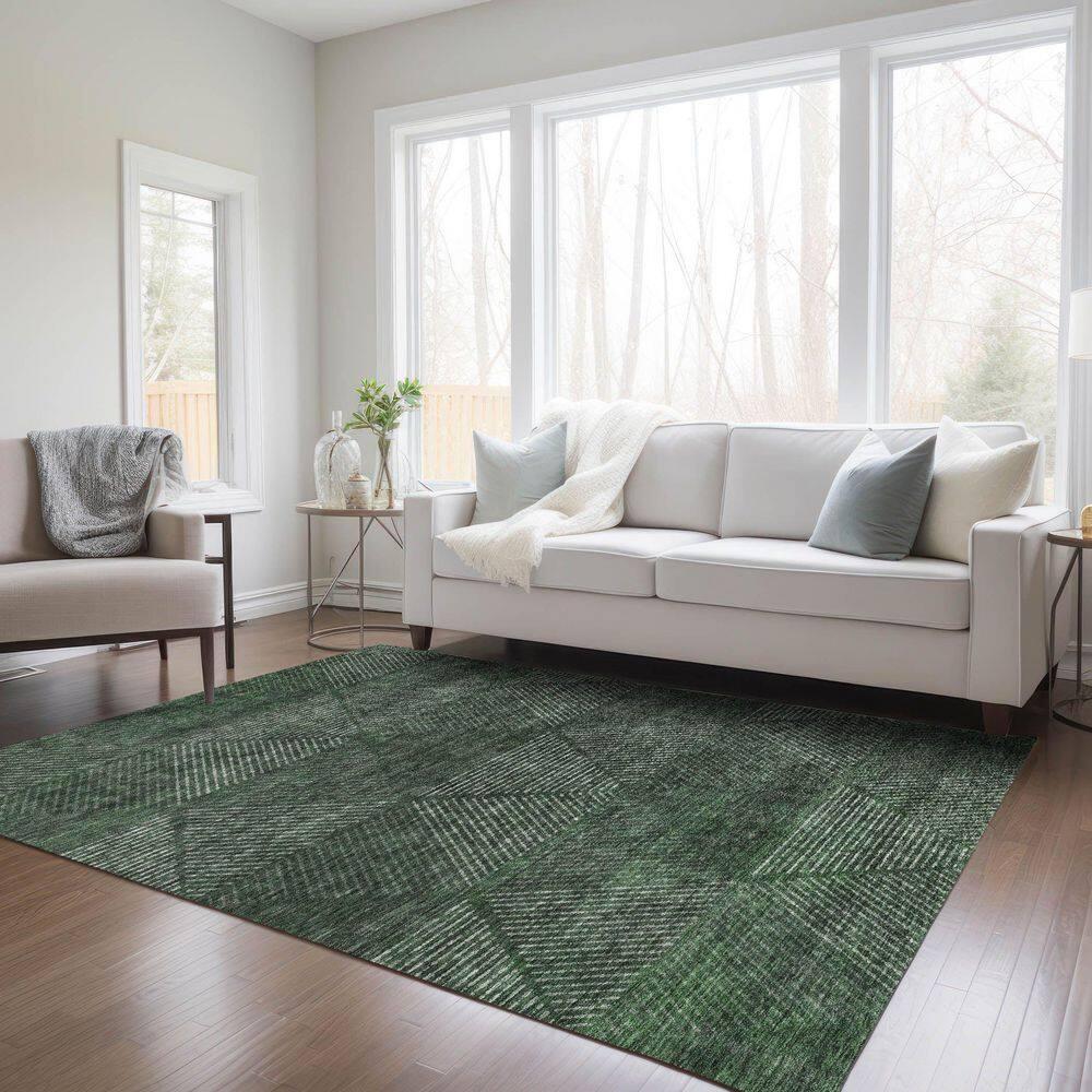 Addison Rugs Chantille Indoor/Outdoor Transitional Geometric Fern Washable Rectangle Rug, 5' x 7'6"