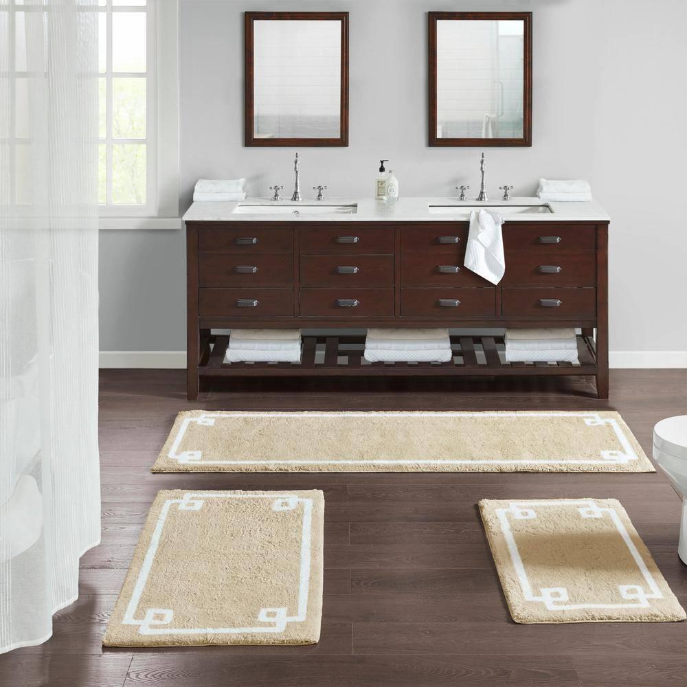 Madison Park 100% Cotton Tufted Bath Rug with Non-Slip Backing