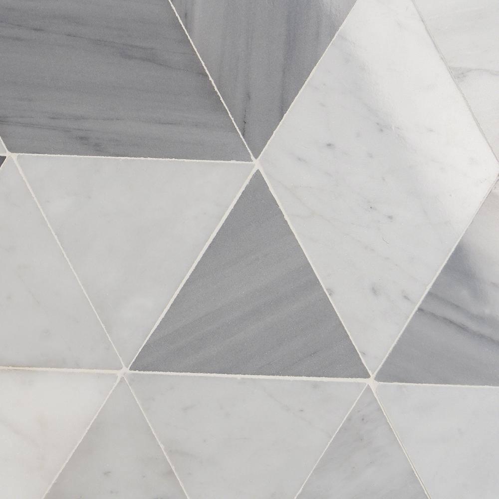 Prisma 7.75" x 13.5" Geometric Marble Mosaic Wall & Floor Tile (0.73 Sq. Ft. / Sheet)