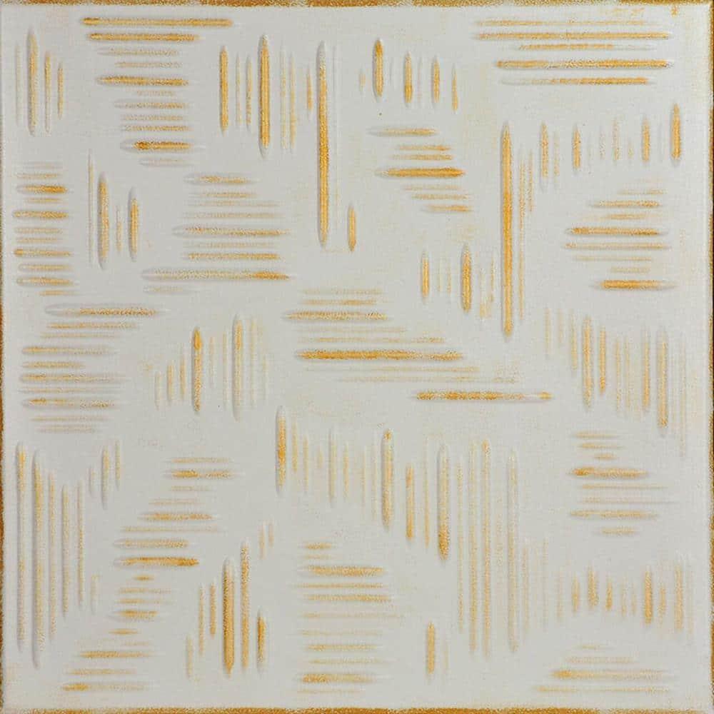 Country Wheat 1.6 ft. x 1.6 ft. Polystyrene Glue-up Ceiling Tile