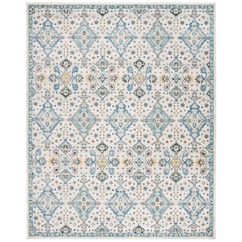 Evoke EVK224 Power Loomed Area Rug - Ivory/Light Blue - 8'x10' - Safavieh.