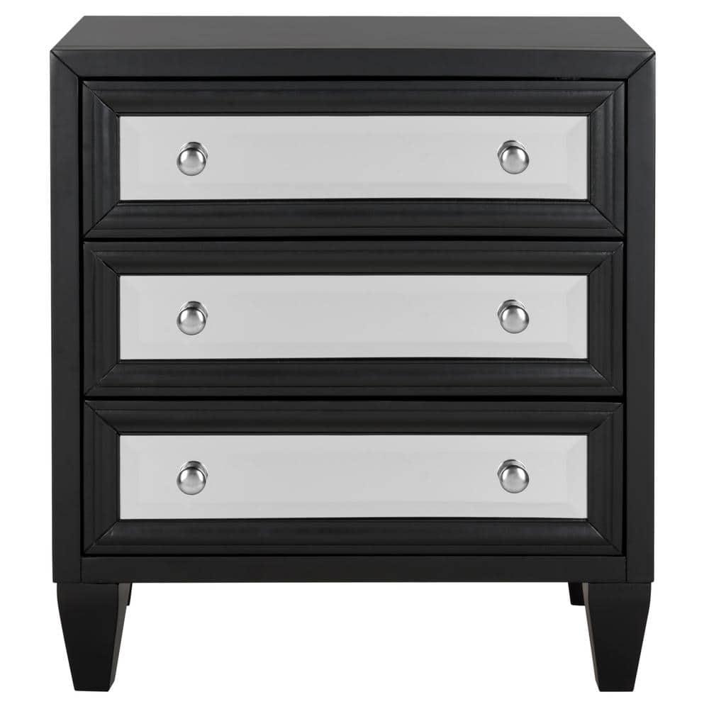 Marlon 3 Drawer Chest - CHS9202 - Black - Safavieh