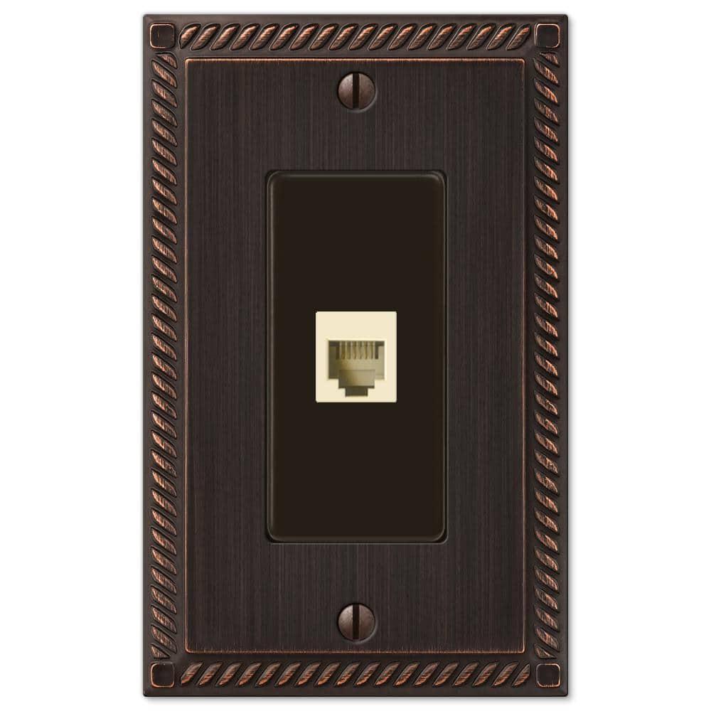 Georgian Aged Bronze Cast Single Phone Wallplate