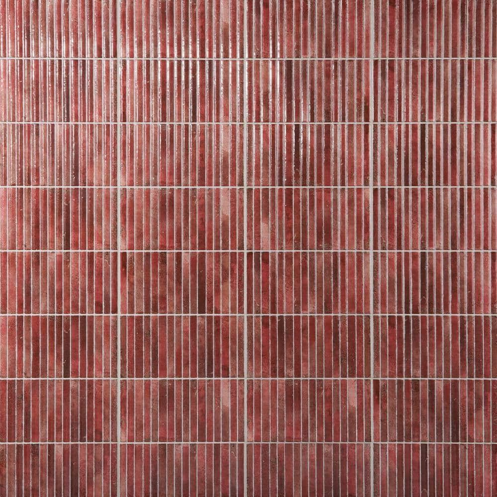 Canu 5.9 In. x 11.81 In. Polished Fluted Ceramic Subway Wall Tile (9.68 Sq. Ft. / Case)