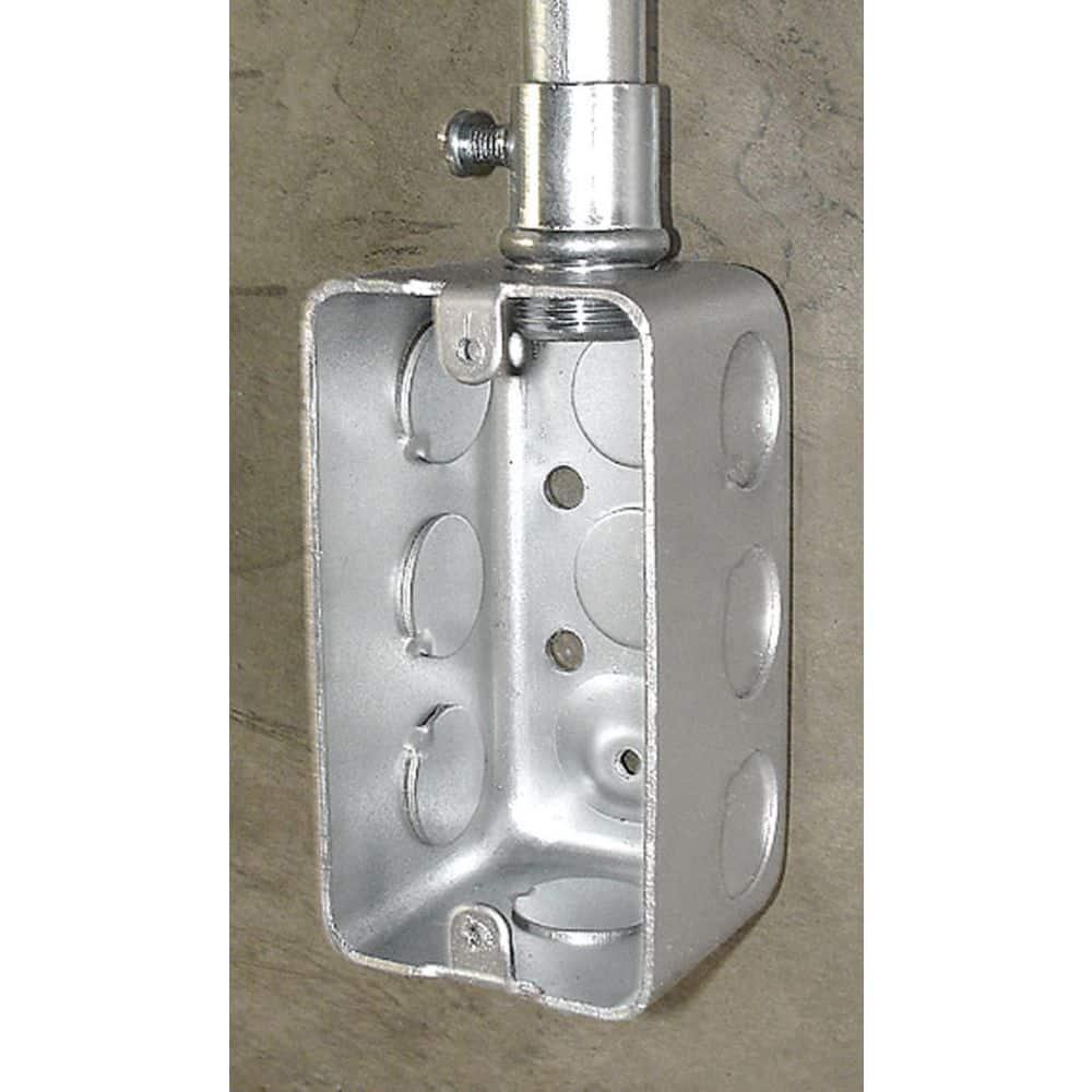 Southwire G19281-UPC 4 x 2 x 1.87 in. Steel Metallic 1-Gang Drawn Handy Box with KO & Raised Ground