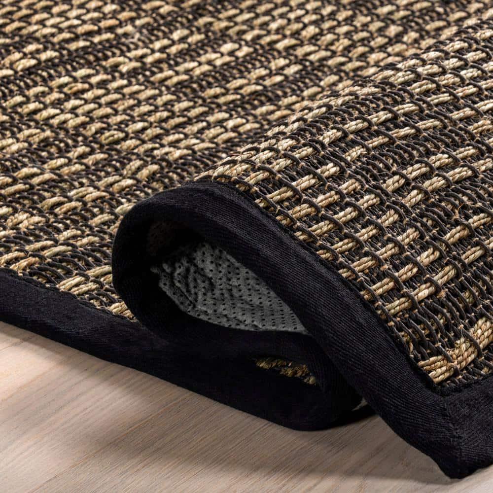 nuLOOM Armani Geometric Seagrass Area Rug, 9' x 12', Armani Black