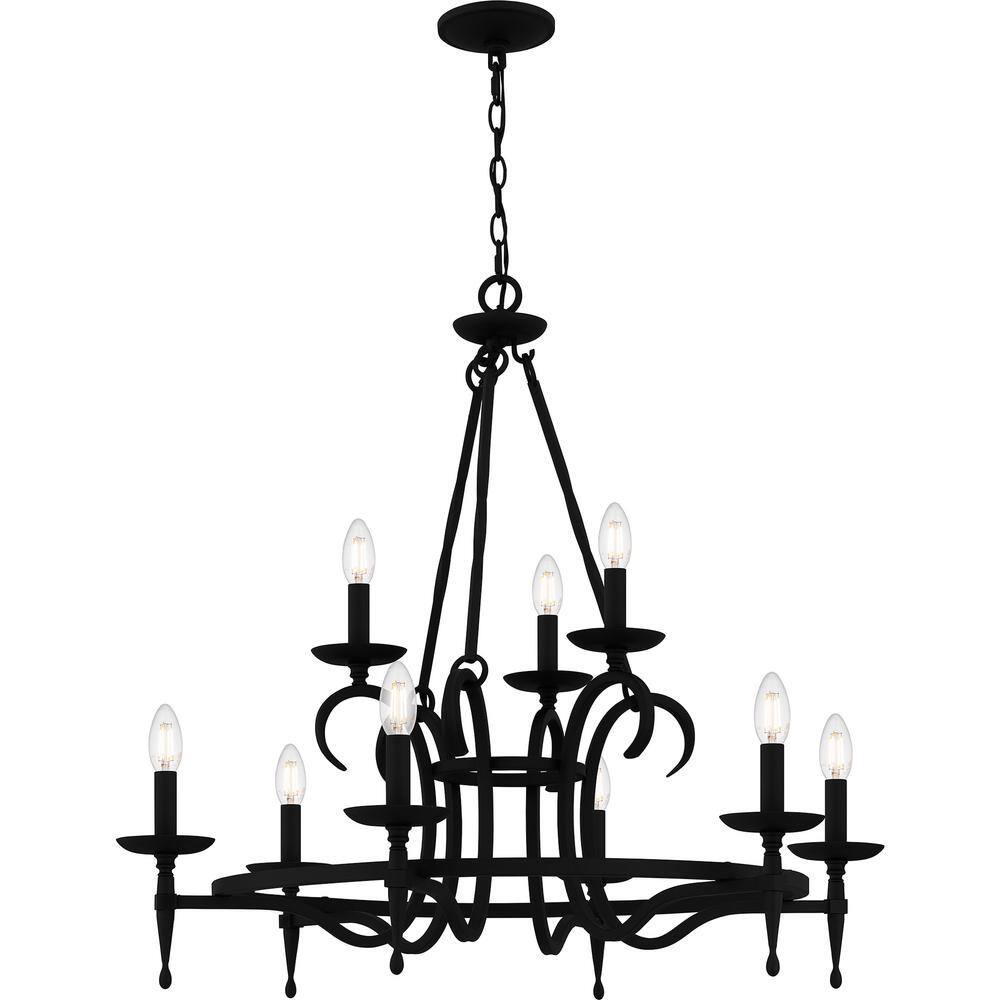 Quoizel Lighting Octavia 9 - Light Chandelier in  Earth Black