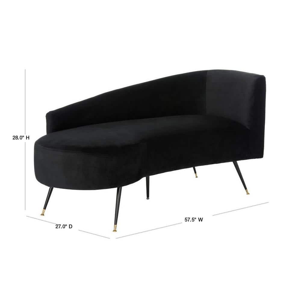 Evangeline Parisian Settee - Black - Safavieh.