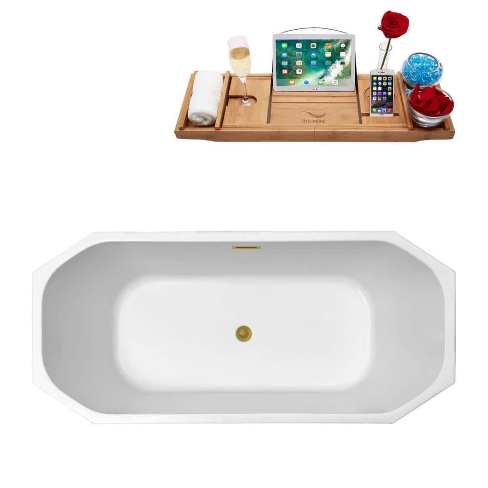 1501 mm x 719 mm Freestanding Roll Top Bathtub