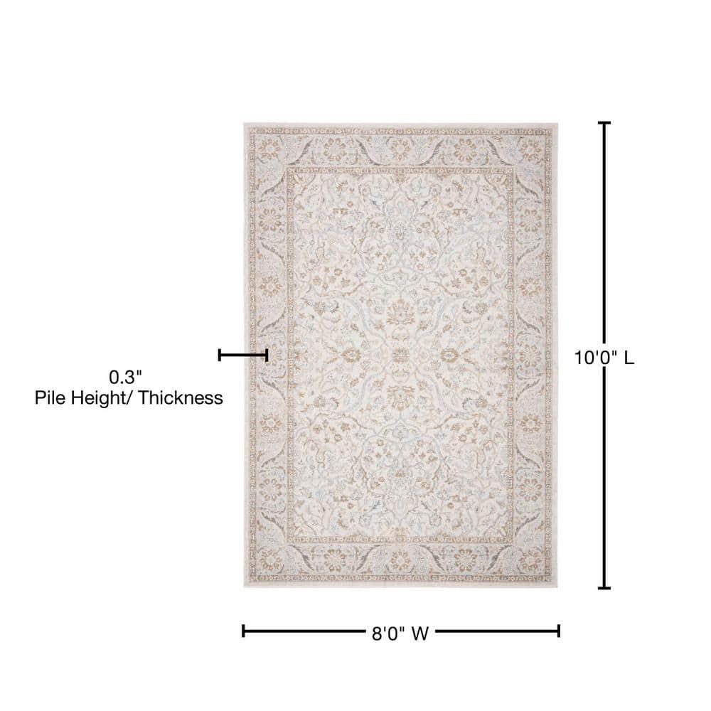 Isabella ISA912 Power Loomed Area Rug - Cream/Beige - 8'x10' - Safavieh.