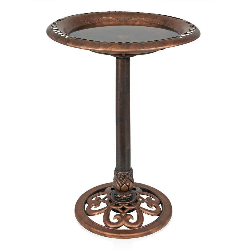 Alpine Pedestal Birdbath with Scrollwork Base and Stakes & Reviews | Wayfair
