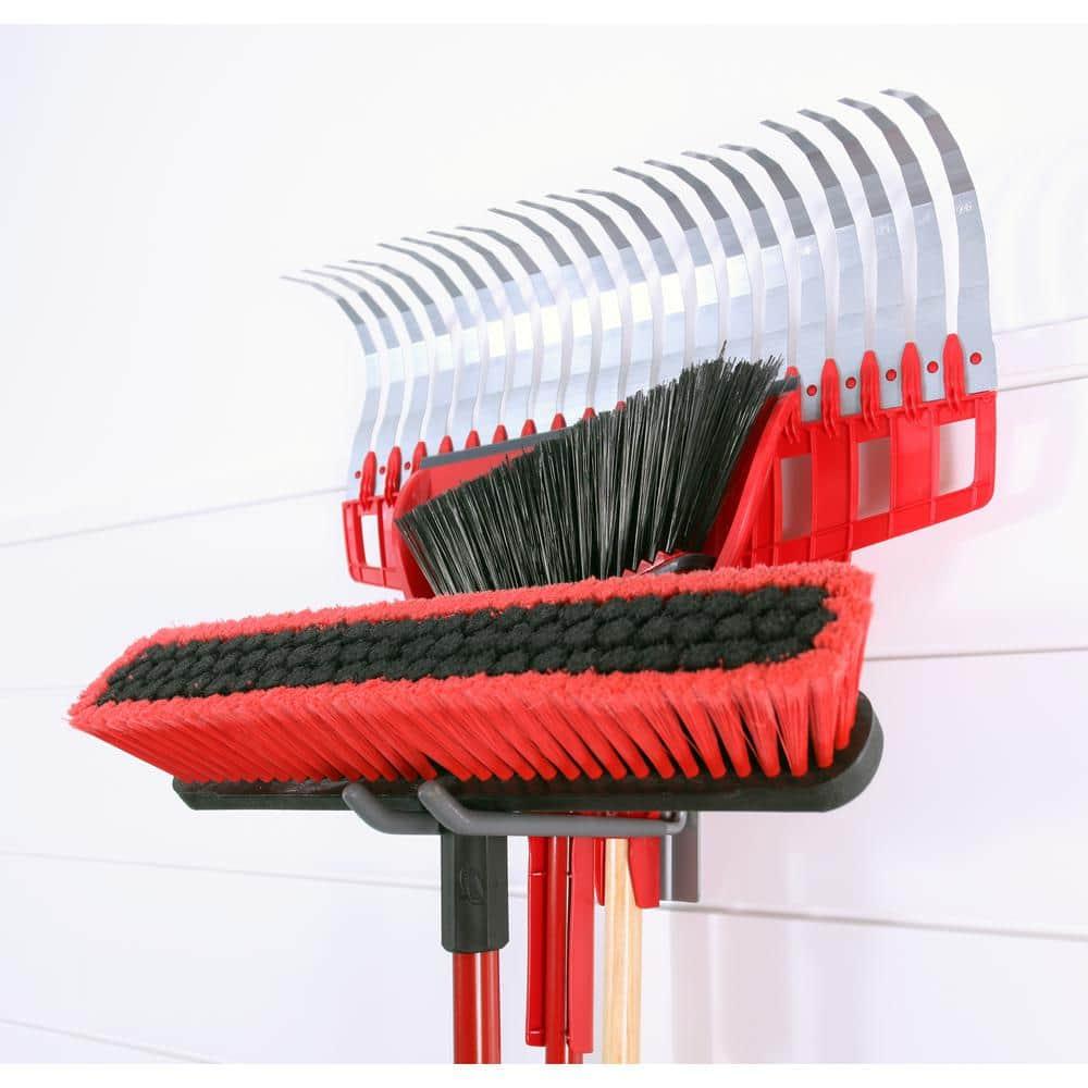 Crownwall Slat Wall Storage Organizer, Heavy Duty Steel 8 Inch Locking Double Hooks, Slatwall Accessories Panels (3 Pack)