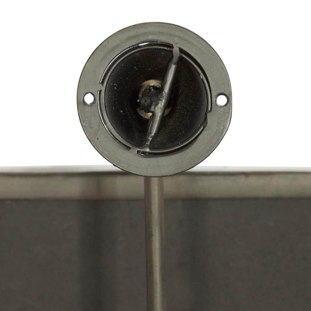 DecMode Industrial Rectangular Metal Wall Mirror with Pull Handle Design and Black Finish, 14"W x 28"H