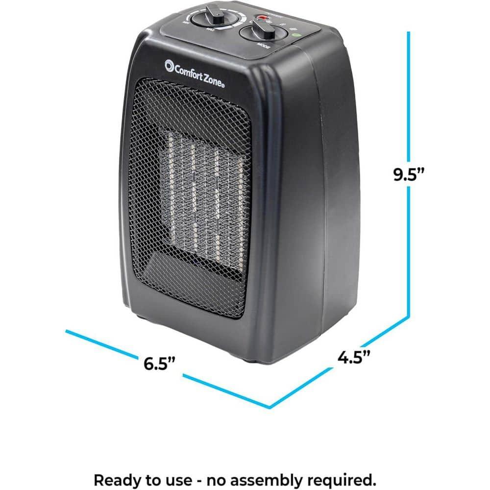 Energy Save 1500-Watt Electric Ceramic Space Heater with Thermostat and Fan