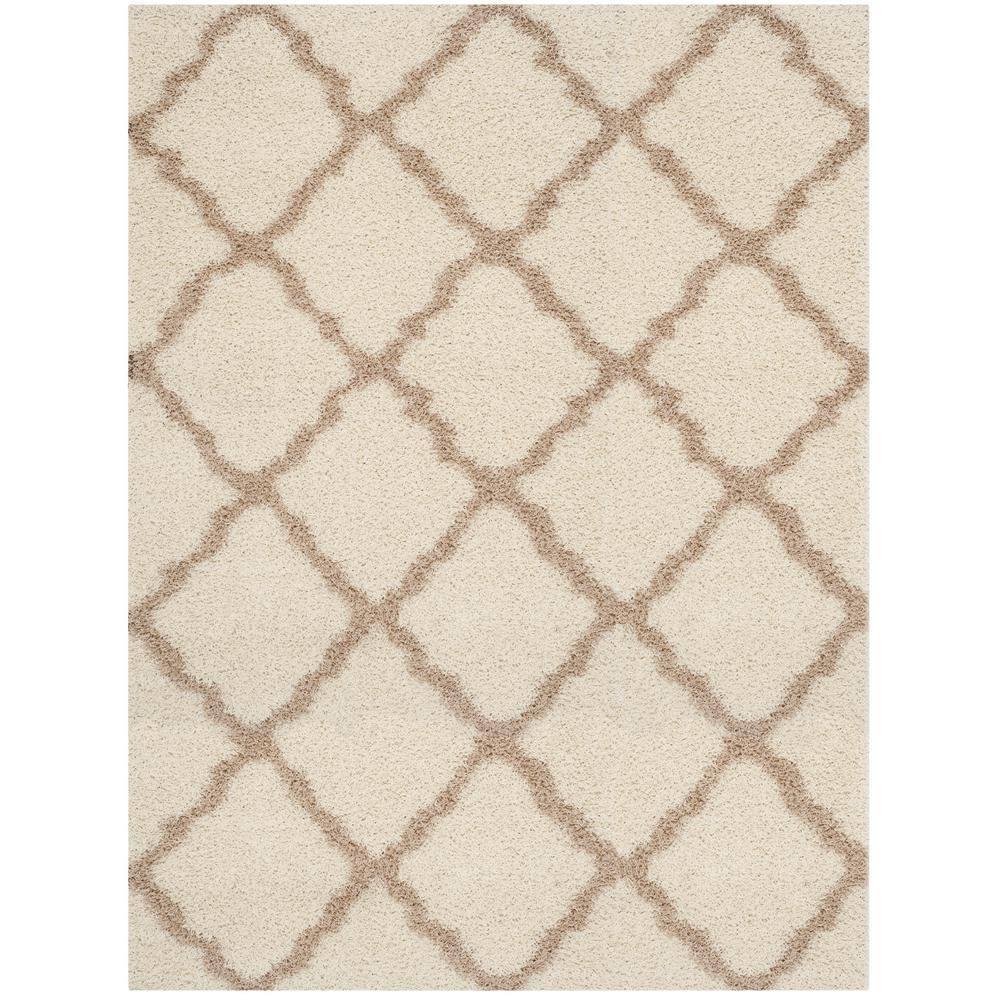 Dallas Shag SGD257 Power Loomed Indoor Area Rug - Ivory/Beige - 8'x10' - Safavieh.