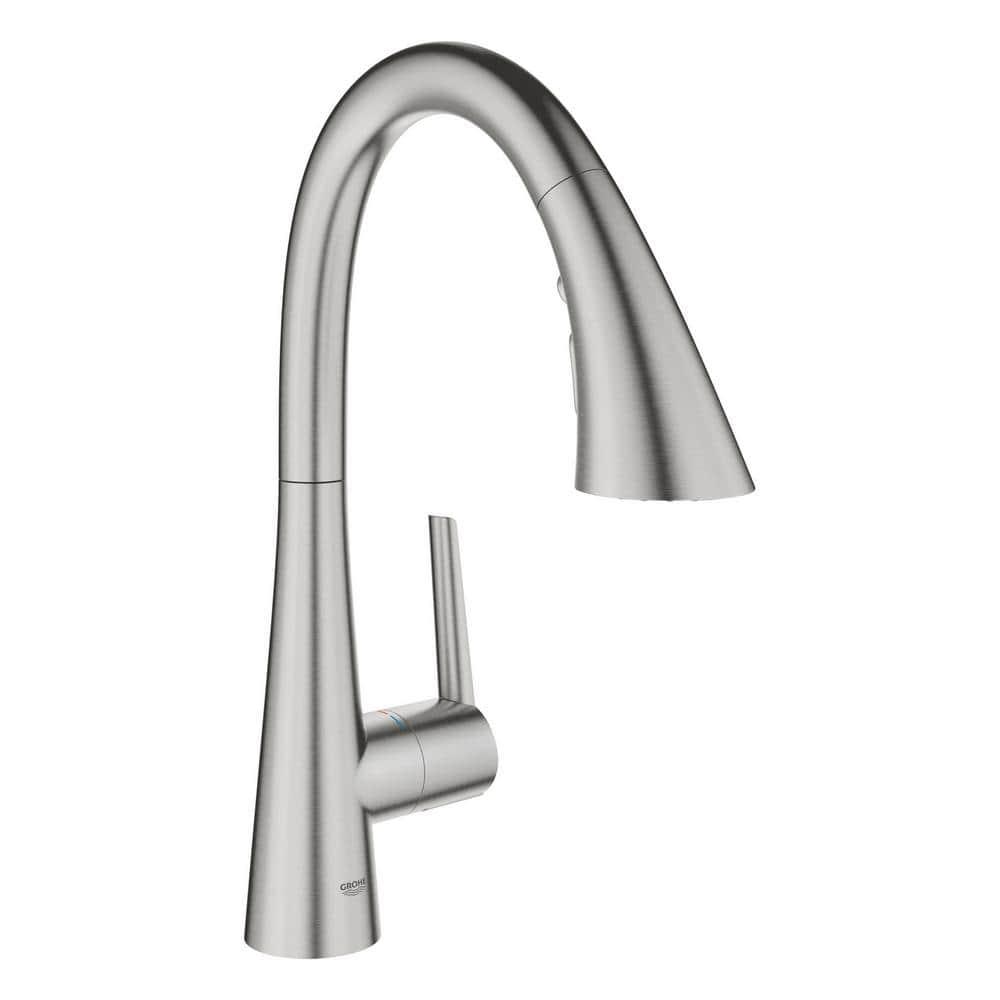 ZEDRA Single-Handle Pull Down Triple Spray Bar Faucet 1.75 GPM