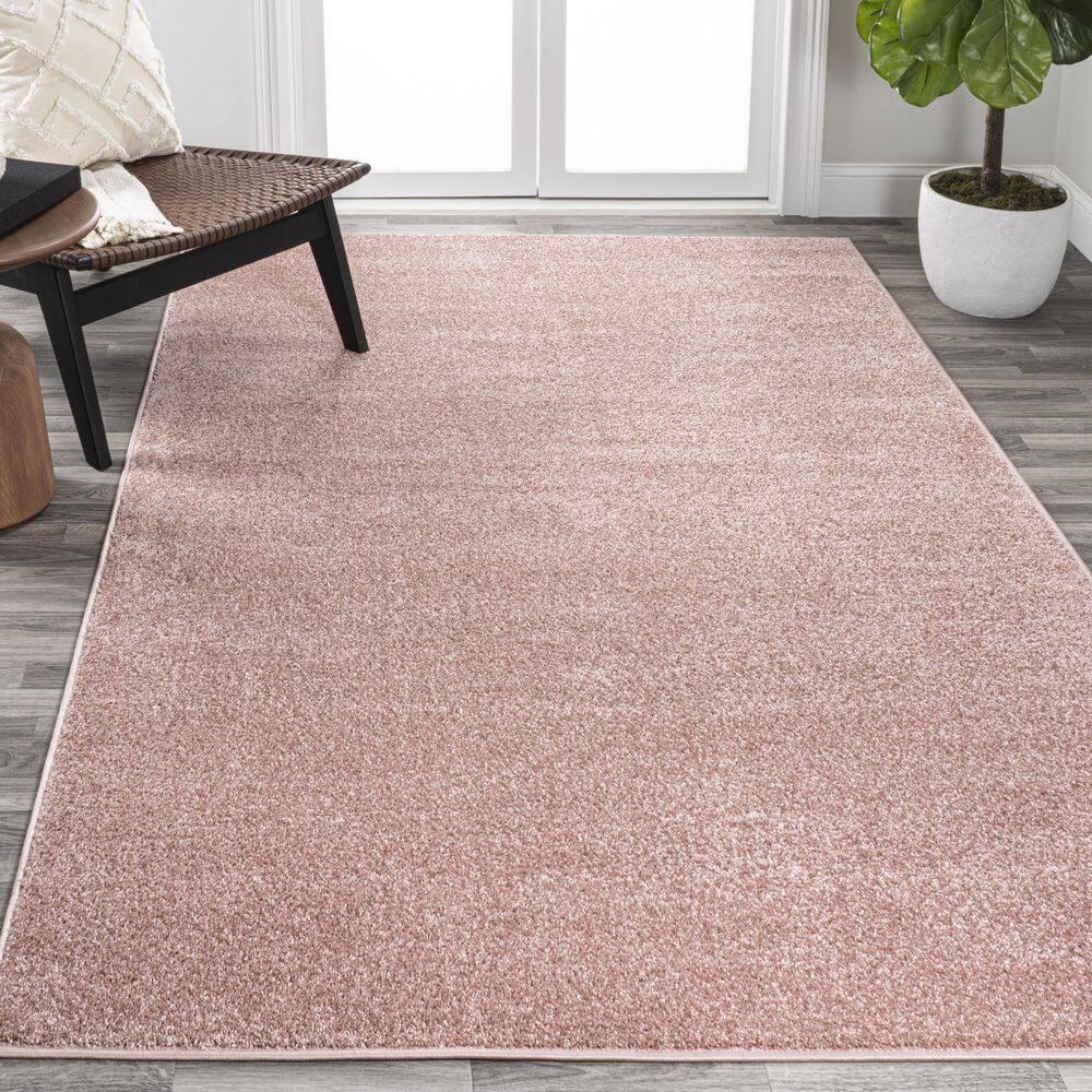 8'x10' Haze Solid Low-Pile, Pink - JONATHAN Y