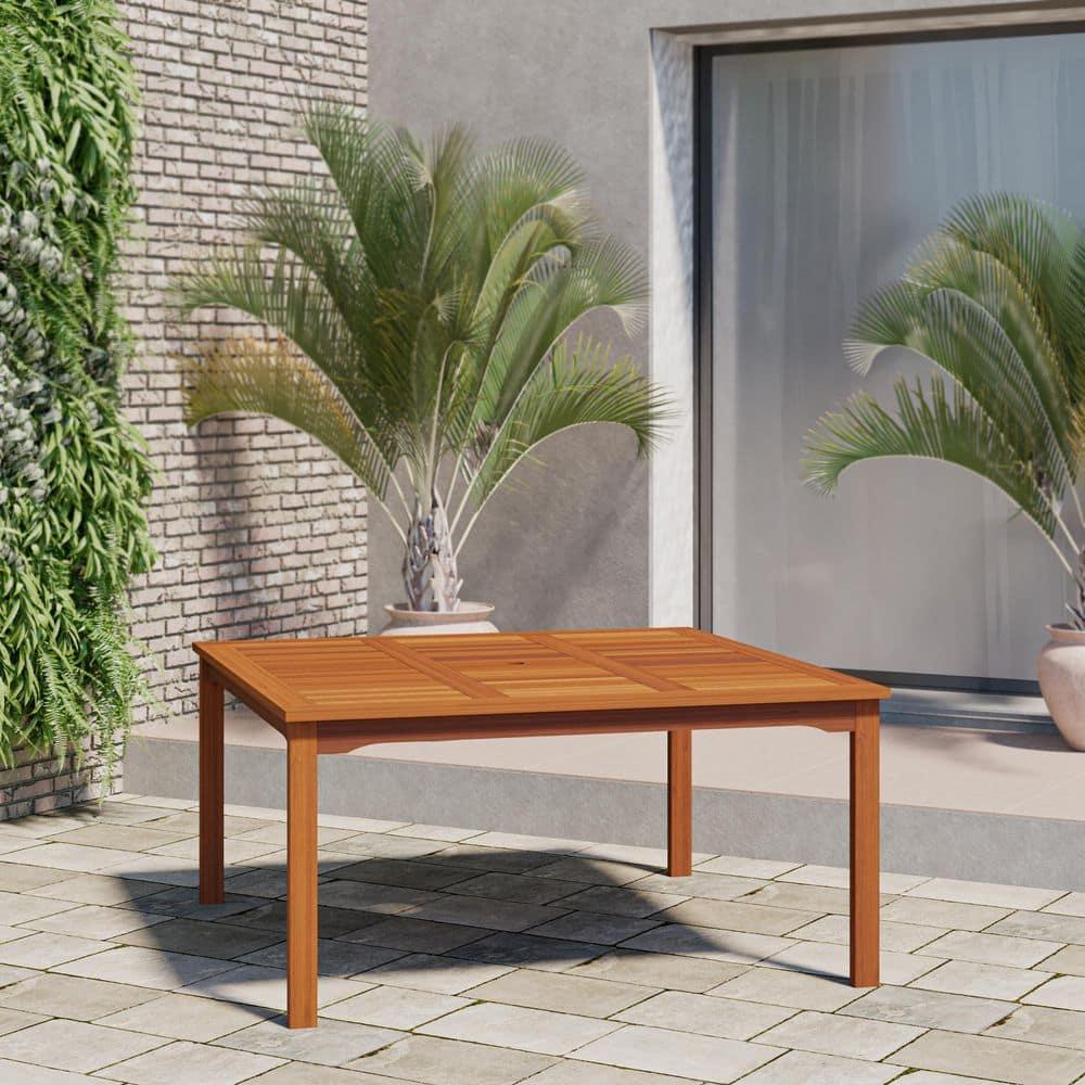Milano 9-Piece Square Patio Dining Set, Solid Wood 100% FSC Certified