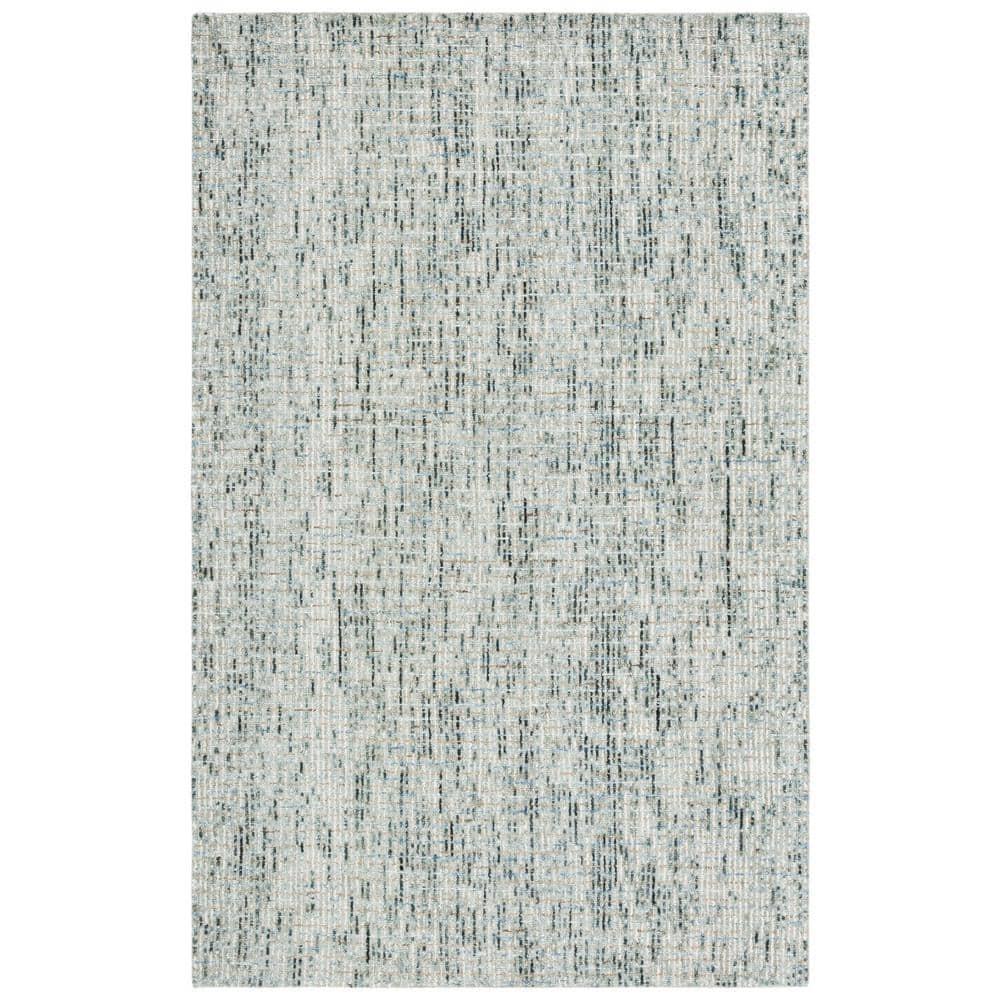 SAFAVIEH Abstract Delia Geometric Wool Area Rug, Green/Ivory, 8' x 10'