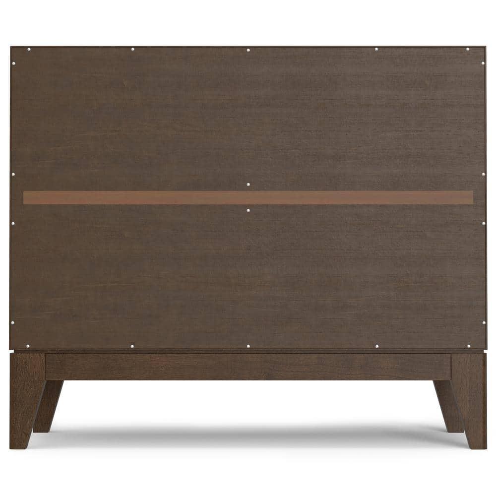 Simpli Home Harper 38"W Solid Wood Mid-Century Modern 2-Door Sideboard Buffet with Adjustable Shelves