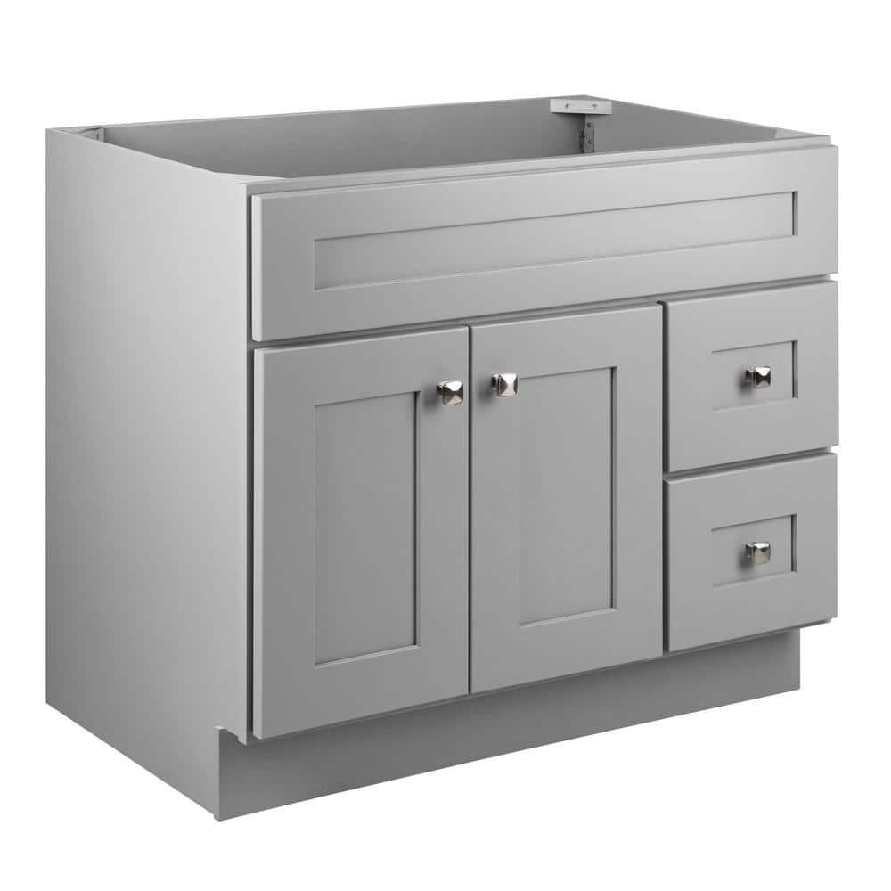 Design House Brookings 36 Inch Bathroom Vanity, Ready to Assemble, Solid Wood, Sherwin Williams – Design House, 587097