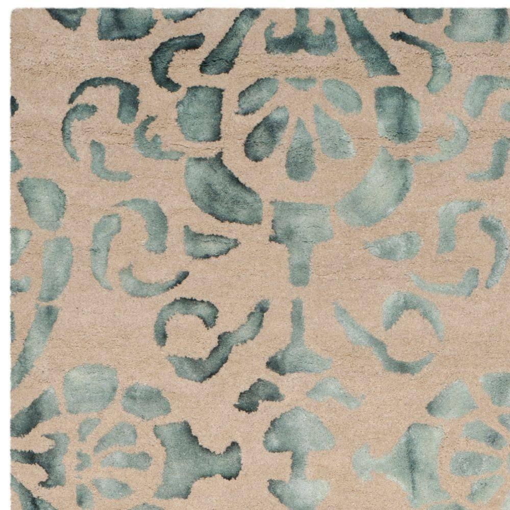 SAFAVIEH Dip Dye Collection 2' x 3' Ivory / Navy DDY719P Handmade Premium Wool Accent Rug