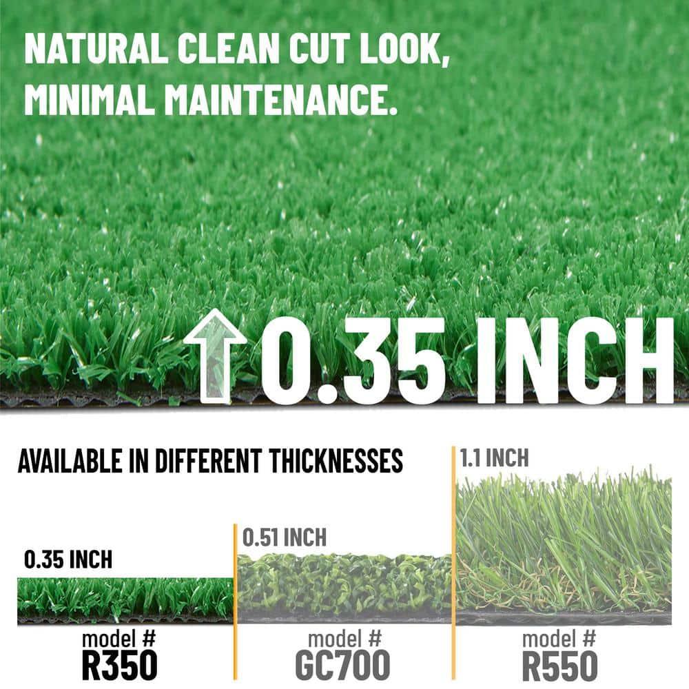 Green Polypropylene Indoor/Outdoor Artificial Grass Rug 6'6" x 9'2"