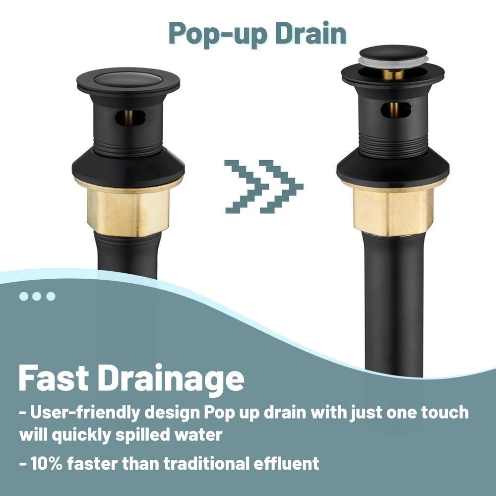 4-inch Centerset Bathroom Faucet with Drain