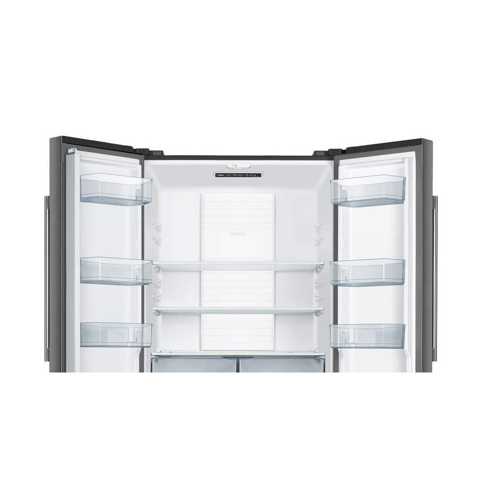 Galanz 18-Cu. ft Counter Depth 3-Door French Door Refrigerator, Stainless