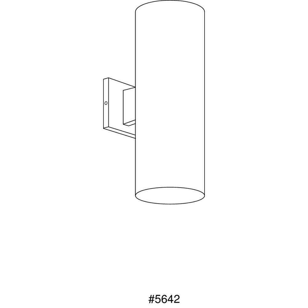 Progress Lighting, Cylinders Collection, 2-Light Wall Light, Metallic Gray, Aluminum, Antique Bronze Shade