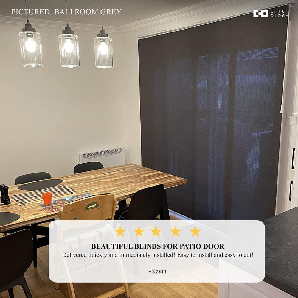 86"x96" Chicology Light Filtering Panel Track Curtain Blind Ballroom White