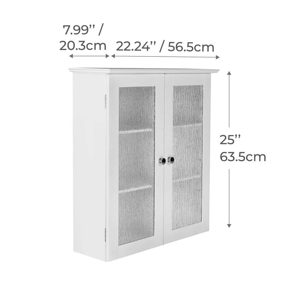 Teamson Home Connor 22.24" x 25" 2-Door Removable Wall Cabinet, White