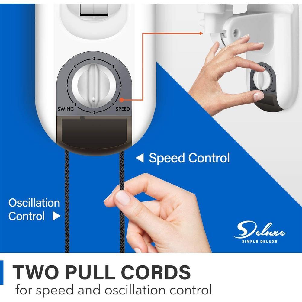 2 Pack 16 in. Indoor White Wall Mount Fan with Adjustable Tilt and Quiet Operation Oscillating