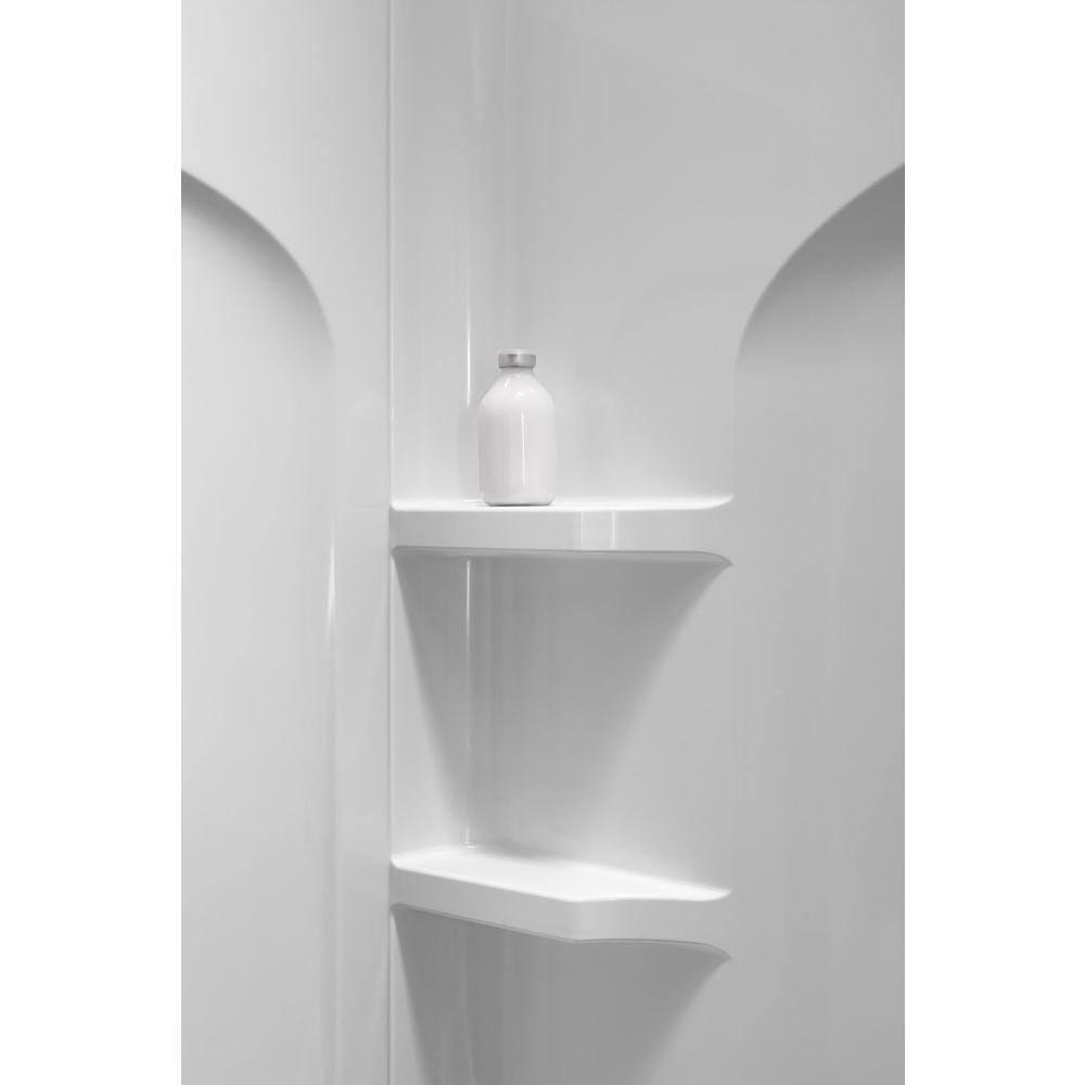 Ensemble 32 in. x 60 in. x 74 in. Bath and Shower Kit with Right-Hand Drain in White