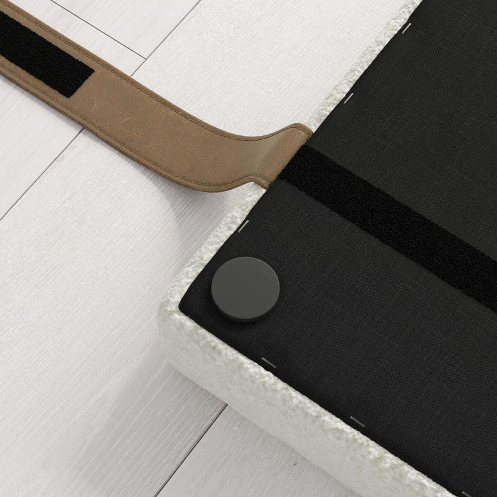 Nathan James King Upholstered Wall Mount Headboard Boucle: Elegant Dorm Room Accessory, Easy to Clean