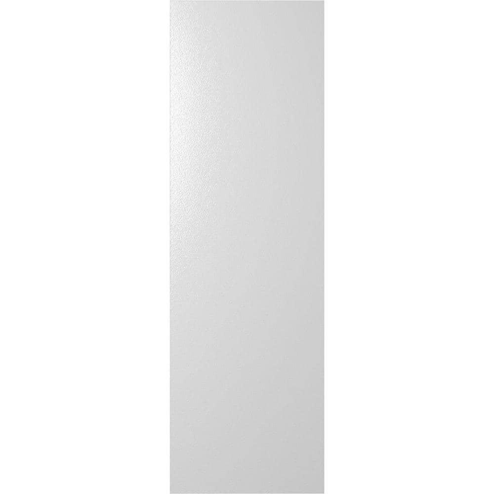 Ekena Millwork 12"W x 48"H True Fit PVC Single Panel Chevron Modern Style Fixed Mount Shutters, Unfinished (Per Pair - Hardware Not Included)